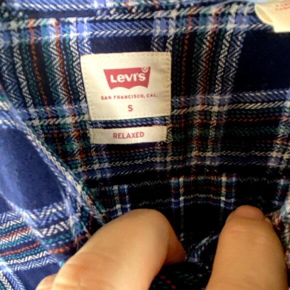 Levis Mens Classic Plaid Worker Shirt Size S - Picture 8 of 8